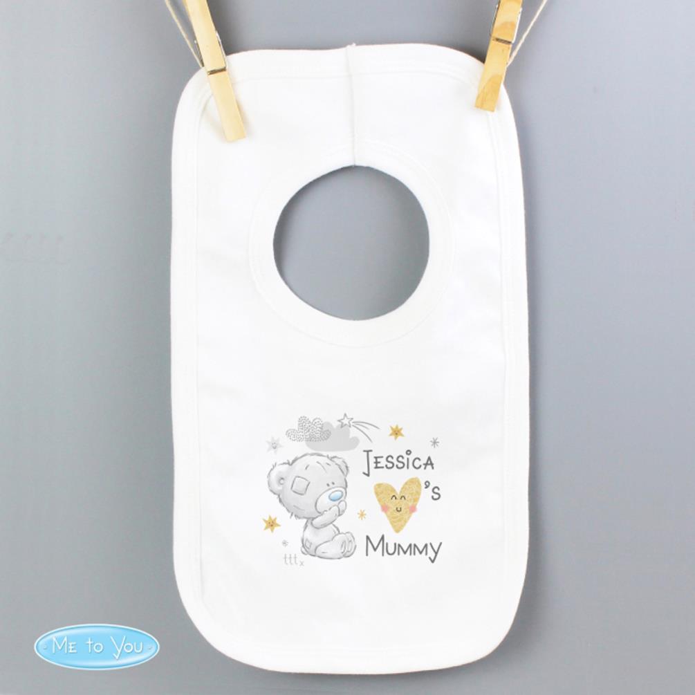 Personalised Tiny Tatty Teddy I Heart Baby Bib Extra Image 1